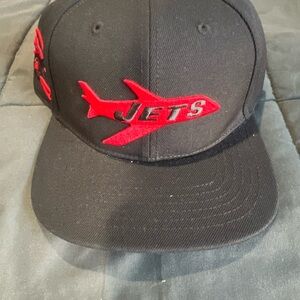 Black and Red New York Jets Snapback Cap